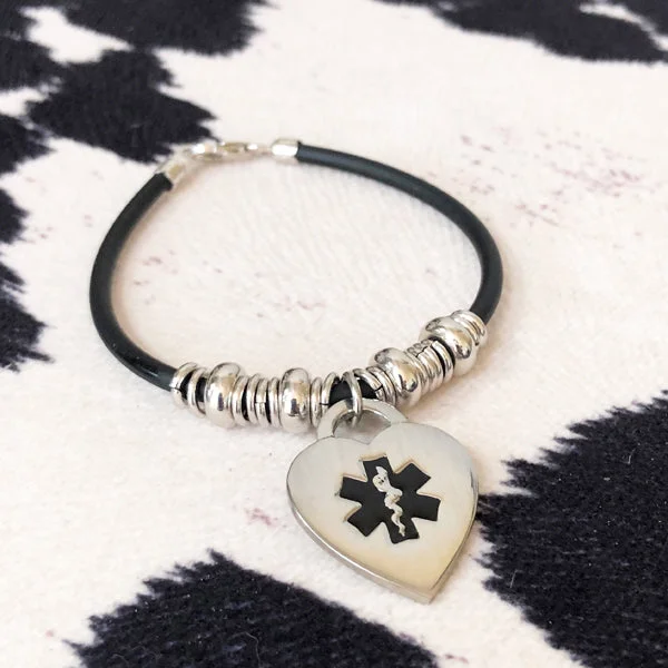 unique silver charm bangle bracelet-India Medical Charm Bracelet