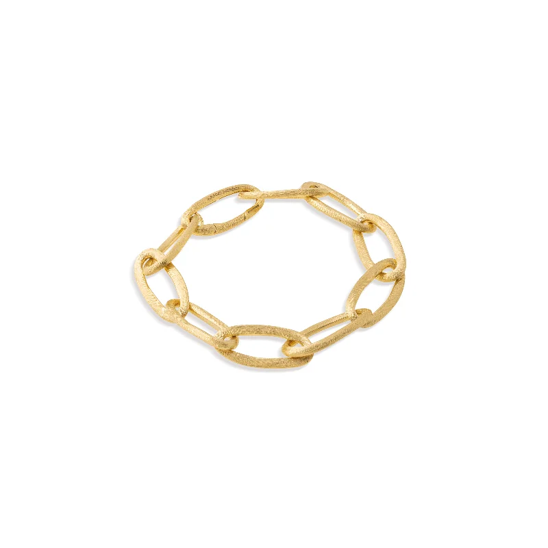 unique gemstone charm bracelet for men-Marco Bicego Jaipur Link Yellow Gold Oval Link Bracelet