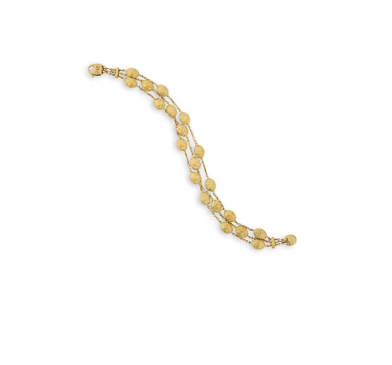 trendy silver and leather bracelet-Marco Bicego Siviglia Yellow Gold 3 Strand Bracelet