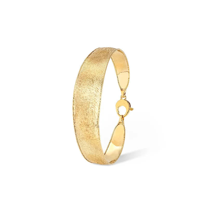 adjustable gold bangle for men-Marco Bicego 18K Yellow Gold Lunaria Medium Cuff Bracelet