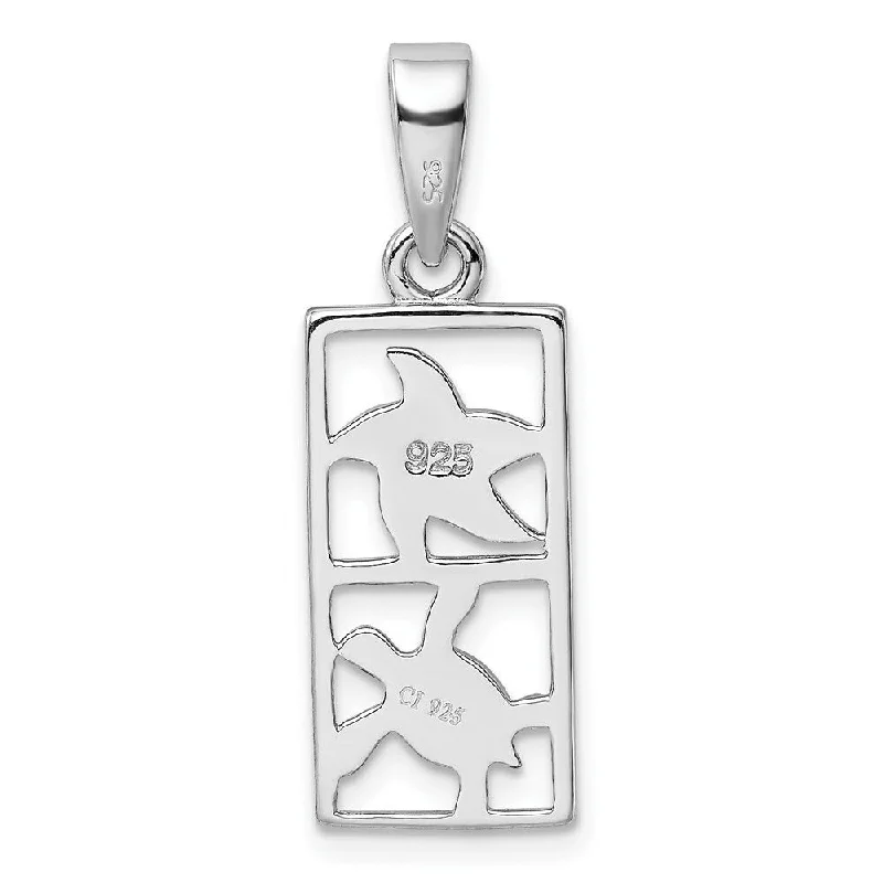 personalized crystal bar necklace for mom-Diamond2Deal 925 Sterling Silver Blue Opal Turtle Pendant (L- 29.7 mm, W- 10.4 mm)