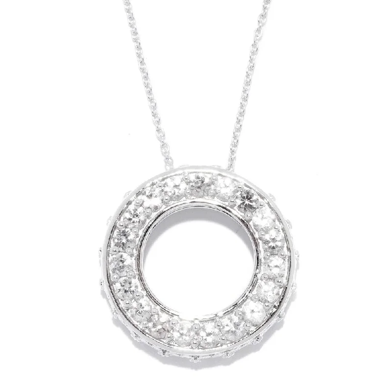 personalized heart-shaped pendant necklace for girls-Exotic White Zircon Circle of Life Necklace