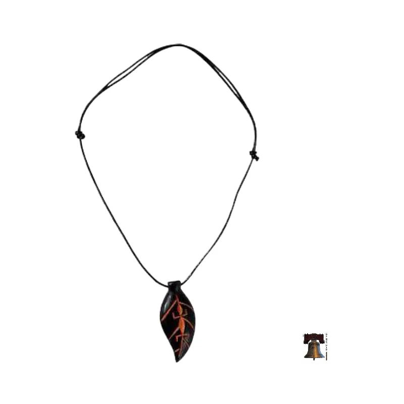 personalized infinity necklace with gemstone pendant-Handcrafted Men's Teakwood Leather 'Flora and Fauna' Necklace (Ghana)