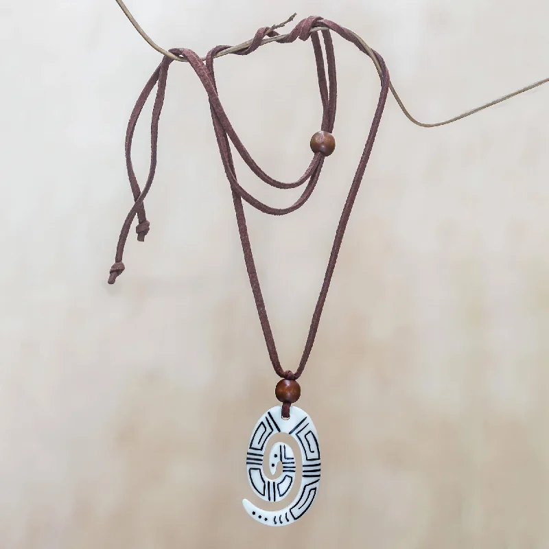 personalized pendant necklace with love message-Handmade Millenary Polyester Necklace (Indonesia)