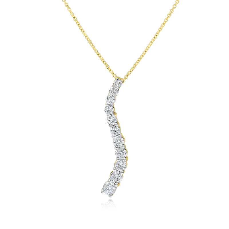 custom round pendant necklace with initials-0.74ct Diamond Pendant set in 14KT White Gold / PA2260