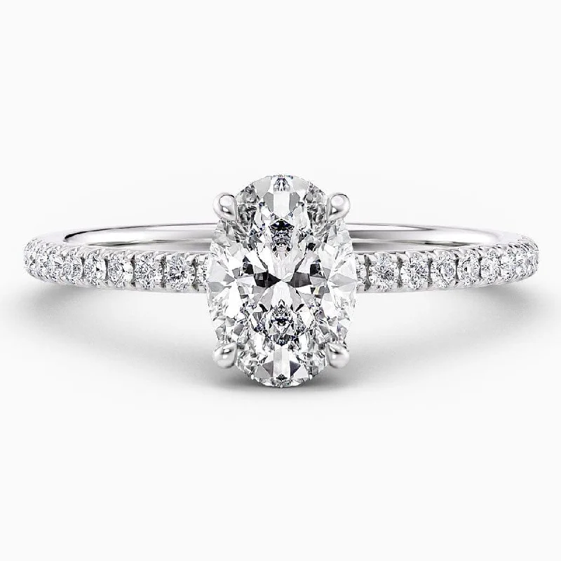 engagement rings with round sapphires and diamonds in elegant designs-Jolene Hidden Halo Lab Grown Diamond Engagement Ring