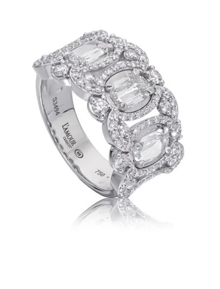 women’s wedding rings with sapphire and diamond pave designs-L’Amour Crisscut® Diamond Anniversary Band