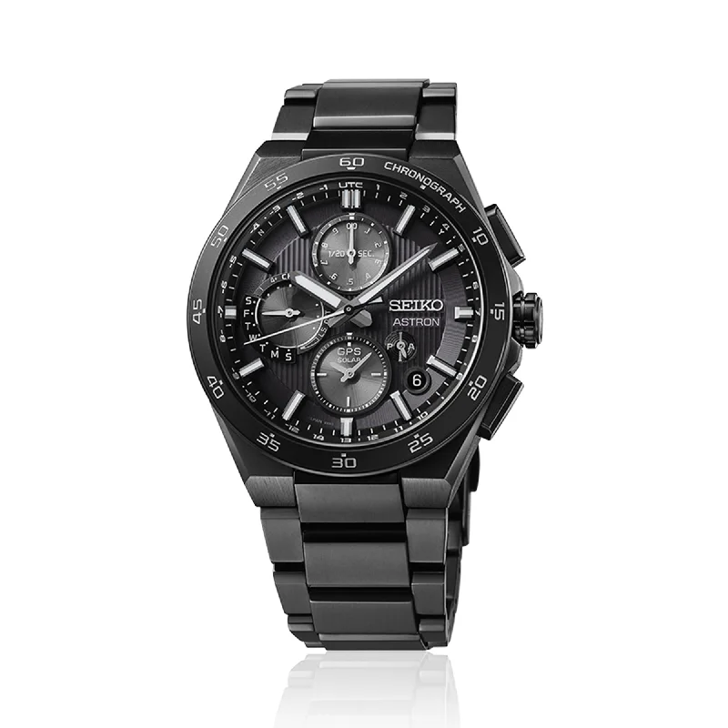 hybrid smartwatches with built-in GPS and activity tracking features-Seiko Astron GPS Solar Dual-Time Chronograph 5X83 43.30mm Watch SSH155J