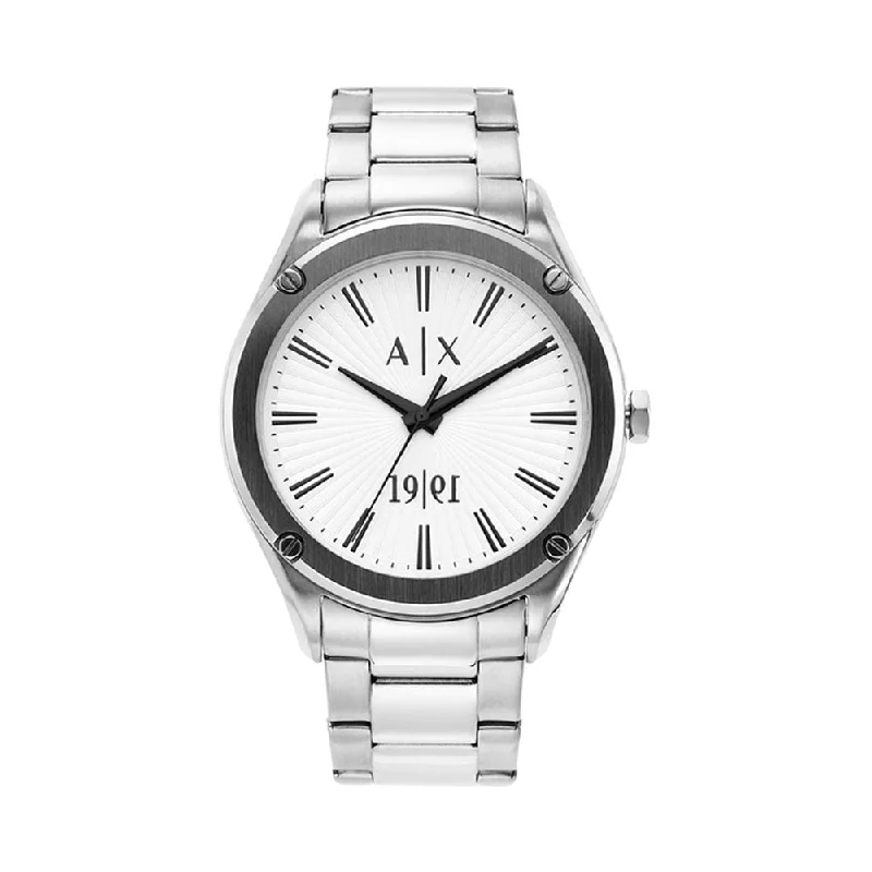 solar-powered watches with eco-friendly materials and advanced features-ARMANI EXCHANGE AX7131SET Analog Watch For Men With Pendant ‌