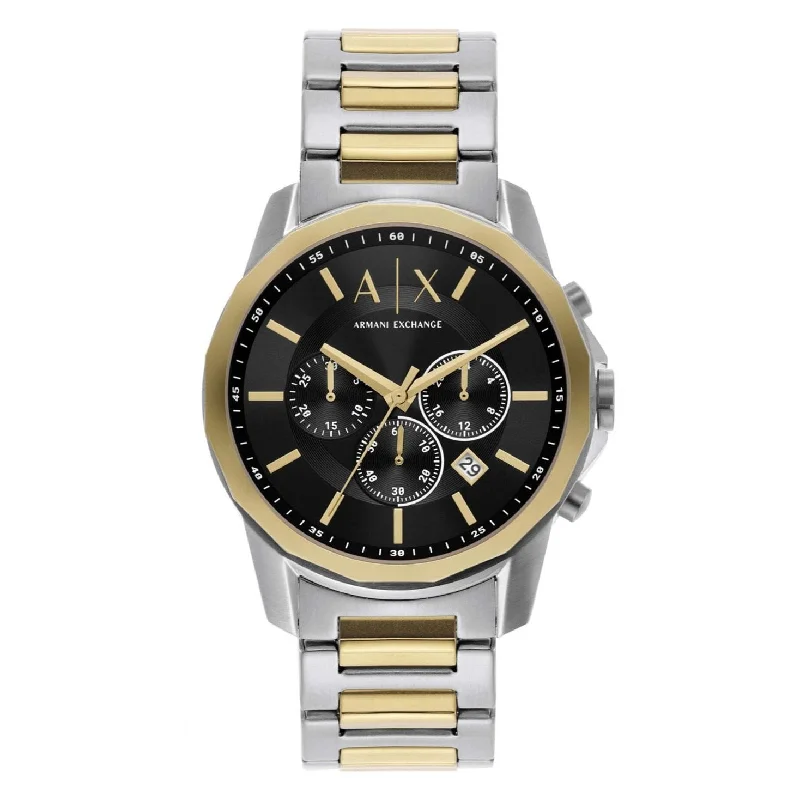 fitness trackers for athletes with accurate heart rate monitoring-Armani Exchange AX7148SET Chronograph Watch for Men With Bracelet