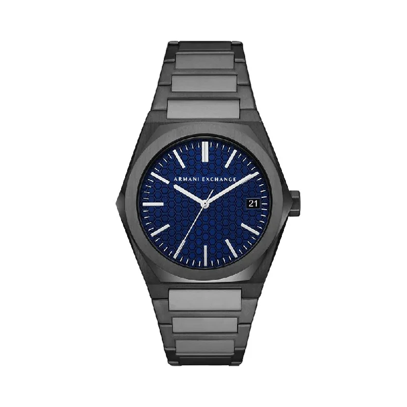 men’s watches with built-in GPS and fitness tracking-Armani Exchange Geraldo Analog Blue Dial Men's Watch-AX2811