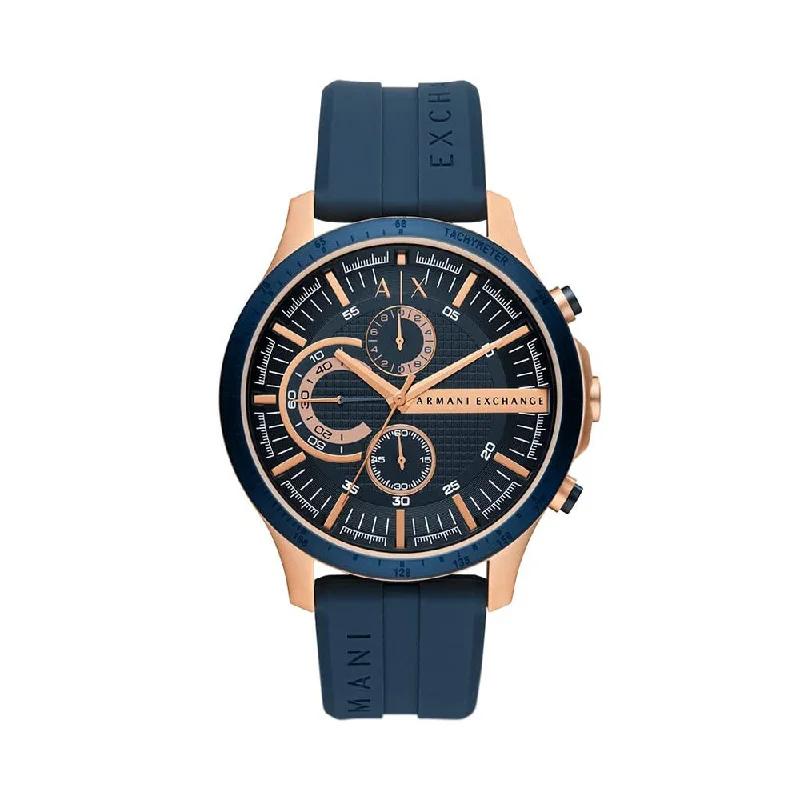 luxury watches with ceramic cases and diamond accents-Armani Exchange Hampton Analog Blue Dial Men's Watch-AX2440