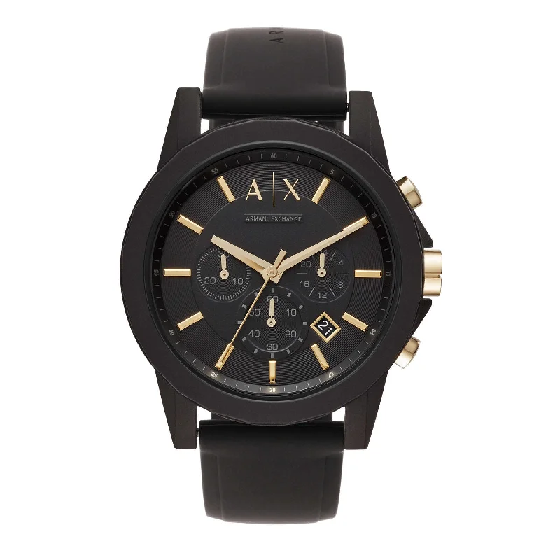 solar-powered watches for men with classic look and sustainable materials-ARMANI EXCHANGE Men Outerbanks - AX7105