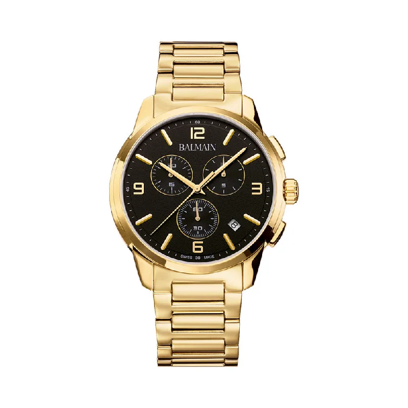 solar-powered watches with long battery life and stylish appearance-BALMAIN B74803364 Madrigal Gent Chronograph Watch For Men