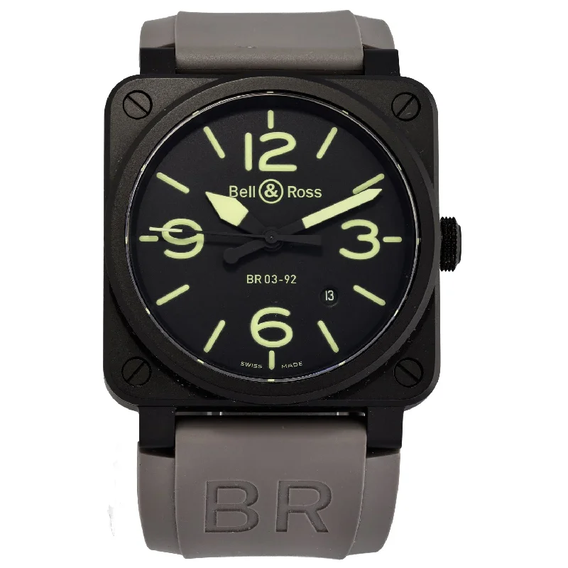 solar-powered sport watches with fitness tracking for outdoor adventures-Bell & Ross BR03 BR03-92 42mm Ceramic Watch