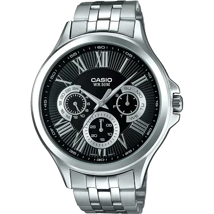 men’s wristwatches with rugged design and water resistance-Casio A1049 MTP-E308D-1AVDF Enticer Men