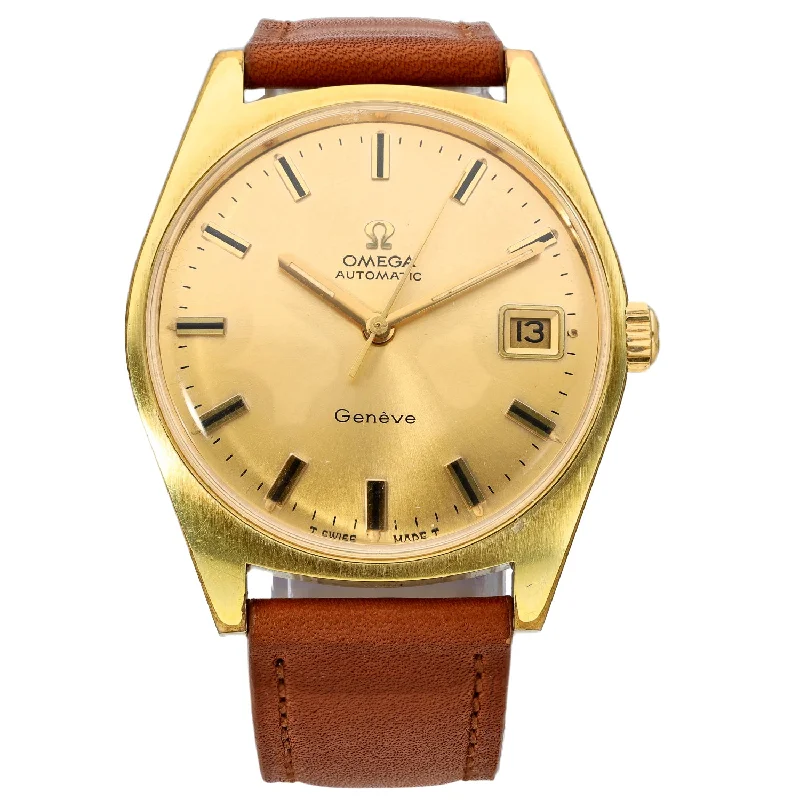 hybrid watches with eco-friendly materials and fitness tracking-Omega Vintage 35mm Gold Plated Watch