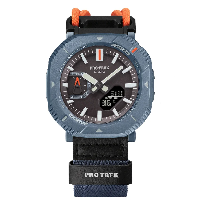 waterproof hybrid watches for outdoor enthusiasts with step counter-PRJB001B-2D