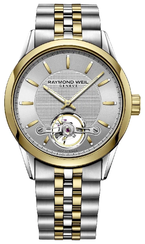 fitness watches with multi-sport tracking for athletes and adventurers-Raymond Weil Freelancer Automatic Two-Tone Stainless Steel Silver Dial Mens Watch 2780-STP-65001