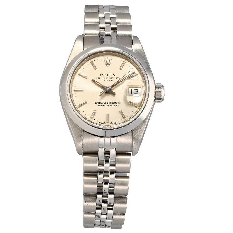 solar-powered watches for men with adjustable straps and classic design-Rolex Lady Datejust 69160 26mm Stainless Steel Watch