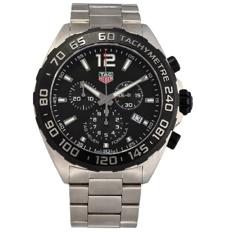 hybrid fitness trackers for men with heart rate sensor and activity modes-Tag Heuer Formula 1 CAZ1010 43mm Stainless Steel Watch